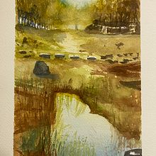 Mi proyecto del curso: Paisajes naturales en acuarela. Un progetto di Belle arti, Pittura e Pittura ad acquerello di daniel.tome.10 - 15.09.2022