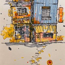 My project for course: Expressive Architectural Sketching with Colored Markers Ein Projekt aus dem Bereich Skizzenentwurf, Zeichnung, Architektonische Illustration, Sketchbook und Illustration mit Tinte von xiaoflycat - 15.09.2022