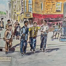 Acrylique et aquarelle : créez des esquisses à main levée par @vileg suite au cours de @mokshini. Un progetto di Illustrazione tradizionale, Pittura acrilica e Sketchbook di Virginie - 16.09.2022