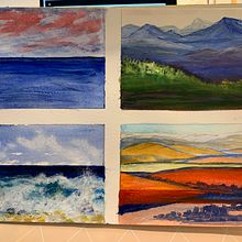 My project for course: Acrylic Painting Step by Step: Create Incredible Landscapes. Traditional illustration, Painting, Acr, lic Painting, and Sketchbook project by Rhonda Langham - 09.16.2022