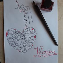 PROGETTO CORSO CALLIGRAFIA MODERNA. Traditional illustration project by Veronica Azzarito - 09.16.2022