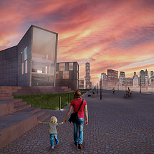Visualización arquitectónica expresiva de exteriores. Architecture, L, scape Architecture, Digital Architecture, and ArchVIZ project by Elisa Ortiz Ramírez - 09.16.2022