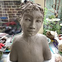 Mijn project van de cursus: Inleiding tot figuratief beeldhouwen met klei. Un projet de Beaux Arts , et Sculpture de Susan Fifis - 18.09.2022