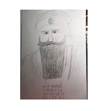 Baba Deep Singh Ji. Pencil Drawing, and Drawing project by kaurkarandeep_07 - 09.18.2022