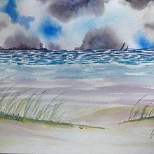 Watercolours with ink. Watercolor Painting project by Dominique Conti - 09.18.2022