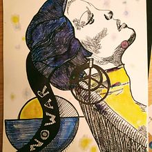 Il mio progetto del corso: Illustrazione con tecniche manuali di tratteggio e dripping. Character Design, Painting, Watercolor Painting, Portrait Drawing, Artistic Drawing, and Fine Arts project by Marzia Toni - 09.19.2022