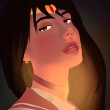 Mi proyecto del curso: Iluminación y color para retratos digitales en Photoshop . Un progetto di Illustrazione tradizionale, Illustrazione digitale e Pittura digitale di Sabrina Gauna - 19.09.2022