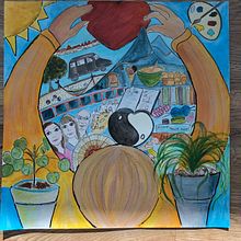 Mon projet du cours : Illustration à la main : couches, couleurs et formes . Ilustrație tradițională, Pictura, Schițe, Creativitate și Pictură acrilică de Catherine Minne - 09.19.2022