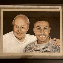 Portrait of a Soldier & his late grandfather. Un progetto di Disegno a matita, Disegno, Bozzetti, Disegno di ritratti, Disegno realistico e Disegno artistico di Contessa Garcia - 19.09.2022