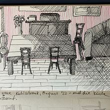 Mein Abschlussprojekt für den Kurs: Tagebuch illustrieren: Fülle dein Skizzenbuch mit Erlebnissen. Un proyecto de Ilustración tradicional, Bocetado, Dibujo, Sketchbook e Ilustración con tinta de Palinkas Cecilia - 20.09.2022