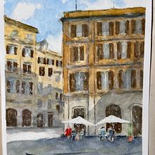 Mi proyecto del curso: Técnicas modernas para paisajes urbanos en acuarela Ein Projekt aus dem Bereich Malerei und Aquarellmalerei von Gregorio Lopez - 20.09.2022