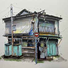 My project for course: Expressive Architectural Sketching with Colored Markers. Projekt z dziedziny Sketching,  R, sunek,  R, sunek architektoniczn, Sketchbook,  R i sunek atramentem użytkownika daryaurchenko - 22.09.2022