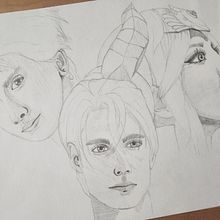 My project for course: Portrait Sketchbooking: Explore the Human Face. Sketching, Drawing, Portrait Drawing, Artistic Drawing, and Sketchbook project by avengerzanna - 09.22.2022