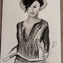 Mein Abschlussprojekt für den Kurs: Künstlerische Tuschemalerei mit chinesischer Tinte. Traditional illustration, Fine Arts, Painting, Pencil Drawing, Portrait Drawing, Artistic Drawing & Ink Illustration project by peerkoop - 09.23.2022