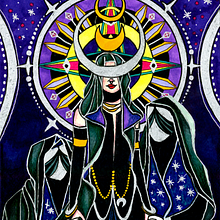 DIOSA HÉCATE. Un projet de Illustration traditionnelle, Beaux Arts, Peinture, Créativité, Dessin au cra, on, Dessin, Carnet de croquis, Dessin aux cra , et ons de couleur de vilaro_art - 23.09.2022