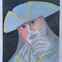 My project for course: Chiaroscuro Creative Portrait with Pencils. Traditional illustration, Pencil Drawing, Portrait Drawing, Artistic Drawing, and Colored Pencil Drawing project by Bernhard Friedrich Schlee - 09.23.2022