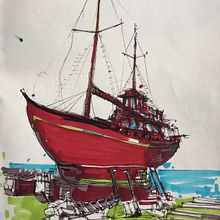 Mi proyecto del curso: Dibujo arquitectónico expresivo con marcadores de colores. Esboçado, Desenho, Ilustração arquitetônica, Sketchbook e Ilustração com tinta projeto de Eduardo Laplaza - 23.09.2022
