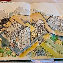 Mon projet du cours : L’art du sketching : transformez vos esquisses en œuvres d’art. Ilustração tradicional, Desenho a lápis, Desenho, e Sketchbook projeto de sophie_daout - 23.09.2022