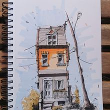 Mi proyecto del curso: Dibujo arquitectónico expresivo con marcadores de colores. Projekt z dziedziny Sketching,  R, sunek,  R, sunek architektoniczn, Sketchbook,  R i sunek atramentem użytkownika Alejandro Marinero - 23.09.2022