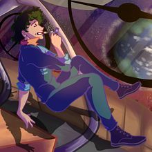 Fanart of the anime cowboy bebop . % Sara Pachon tarafından hazırlanan Geleneksel illüstras, on, Güzel sanatlar, Ve Çizim projesi - 09.22.2022