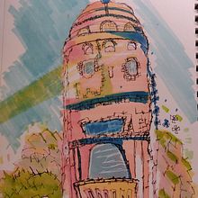 Coloring - Flower tower . Un progetto di Bozzetti, Disegno, Creatività e Sketchbook di Dada - 24.09.2022