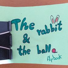 CA- Flipbook "The rabbit & the ball". Drawing, Character Design, Animation, Character Animation, 2D Animation, Traditional illustration & Ink Illustration project by Stephanie W - 09.25.2022