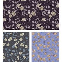 pattern fiori scuri. Ilustração tradicional projeto de ema_bianchi79 - 25.09.2022