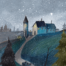 Mon projet du cours : Paysages imaginaires et peinture numérique sur Photoshop. Sketching, Drawing, Digital Illustration, Architectural Illustration, and Narrative project by victoria_draganova - 09.25.2022