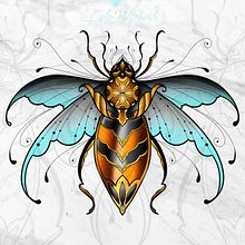 Mi proyecto del curso: Diseño de tatuajes artísticos con efectos dorados en Procreate. Projekt z dziedziny Trad, c, jna ilustracja, Ilustracja c, frowa i Projektowanie tatuaż użytkownika Michelle Martinez - 26.09.2022
