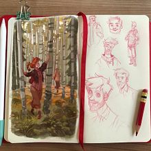 Sketchbook drawings, Procreate colors.. Un proyecto de Ilustración tradicional de Simone Grünewald - 26.09.2022