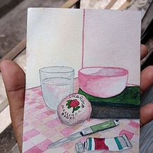 Meu projeto do curso: Natureza-morta contemporânea com aquarela. Projekt z dziedziny Trad, c, jna ilustracja,  Malarstwo i Malowanie akwarelą użytkownika Márcia Cristina da Silva Sousa - 13.09.2022