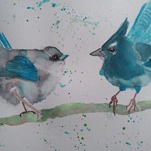 Mi proyecto del curso: Acuarela artística para ilustración de aves. Traditional illustration, Watercolor Painting, Realistic Drawing, and Naturalistic Illustration project by Eliza Salas - 09.26.2022