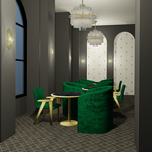 Progettazione ristorante. Un proyecto de Arquitectura, Diseño gráfico, Arquitectura interior, Ilustración vectorial, Diseño de logotipos e Interiorismo de mastropietrogiorgia_12 - 27.09.2022