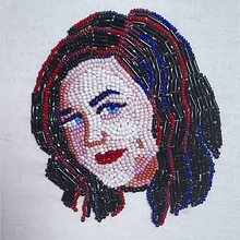My project for course: Beaded Embroidery Portraits. Accessor, Design, Embroider, Decoration, and Textile Design project by Megan Neko - 09.27.2022