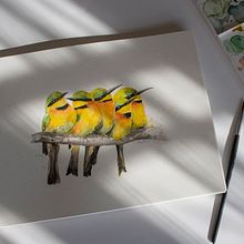My project for course: Artistic Watercolor Techniques for Illustrating Birds. Traditional illustration, Watercolor Painting, Realistic Drawing, and Naturalistic Illustration project by Claudi Lourens - 09.27.2022