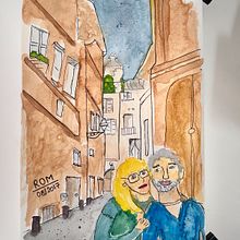 Aquarellsketching: My First Steps with Sketching and Watercolor (Rom 2017). Un progetto di Illustrazione tradizionale, Bozzetti, Creatività, Disegno, Pittura ad acquerello e Sketchbook di Max M. - 27.09.2022