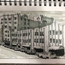 My project for course: Expressive Architectural Sketching with Colored Markers. Sketching, Drawing, Architectural Illustration, Sketchbook & Ink Illustration project by Katharine Russell - 09.27.2022