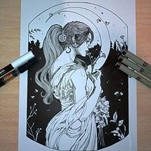 Mi proyecto del curso: Dibujo artístico con tinta. Traditional illustration, Drawing, Artistic Drawing & Ink Illustration project by Nieves Pantión - 09.27.2022