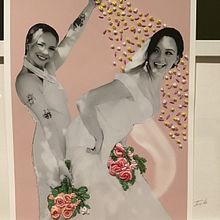 Wedding photo, bride and bridesmaid. Un progetto di Ricamo, Papercraft, DIY e Fotografia di Sandra Peers - 28.09.2022