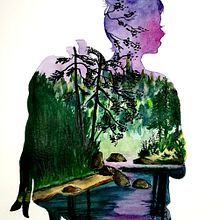 My project for course: Double Exposure Watercolor: Painting Nature. Een project van Traditionele illustratie, Aquarelschilderen, Realistische tekening y Naturalistische illustratie van svenja199 - 28.09.2022