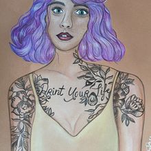 My project for course: Illustration with Pastel and Coloured Pencils. Projekt z dziedziny Tradycyjna ilustracja,  Sztuki piękne, Rysunek ołówkiem,  Rysunek, Portrety, Rysunek realistyczny i  Rysunek artystyczny użytkownika svenja199 - 28.09.2022