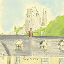 Corfe castle Dorset, drawn in Procreate using "Copic marker"brush. Artistic Drawing, and Sketchbook project by Keith Christie - 09.28.2022