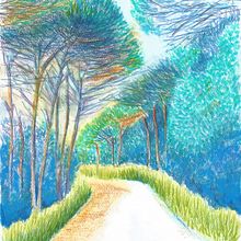 My project for course: Sketchbook Landscapes: A Colorful Approach. Een project van  Schetsen,  Creativiteit, Tekening met potlood,  Tekening y Sketchbook van Duygu Sensoz - 28.09.2022