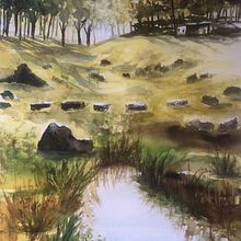 My project for course: Natural Landscapes in Watercolor. Un progetto di Belle arti, Pittura e Pittura ad acquerello di ellensullivan2 - 26.09.2022