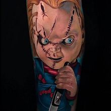 Chucky. Traditional illustration, Ink Illustration, Fine Arts, Street Art, Film, Video, and TV project by Cristina Castillo Navarro - 09.28.2022
