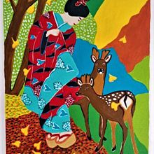 My project for course: Introduction to Gouache: A Chromatic Journey to Japan. Projekt z dziedziny Trad, c, jna ilustracja,  Sztuki piękne,  Malarstwo i Malowanie gwaszami użytkownika Juliana Buglia - 29.09.2022