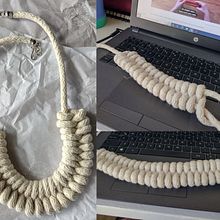 Mi proyecto del curso: Iniciación a la bisutería con cordón: fabrica tus propios collares. Un progetto di Artigianato, Design di gioielli, Macramè e Textile Design di Brenda East Goenaga - 29.09.2022
