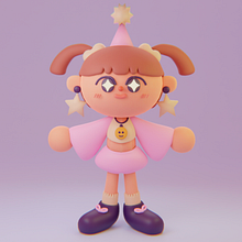 Mi proyecto del curso: Creación de personajes kawaii en 3D con Blender . Un proyecto de Ilustración tradicional, Diseño de personajes, Ilustración digital, Modelado 3D y Manga de Jimena Nuñez - 29.09.2022