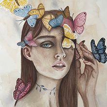 My project for course: Illustrated Portrait in Watercolor. Projekt z dziedziny Trad, c, jna ilustracja,  Sztuki piękne,  Malarstwo,  R, sunek, Malowanie akwarelą, Portret,  R, sunek art, st i czn użytkownika Analia Magu - 30.09.2022