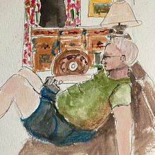 daily life. Un proyecto de Ilustración tradicional, Bocetado, Creatividad, Dibujo, Pintura a la acuarela, Sketchbook y Pintura gouache de Lesley Nolan - 30.09.2022